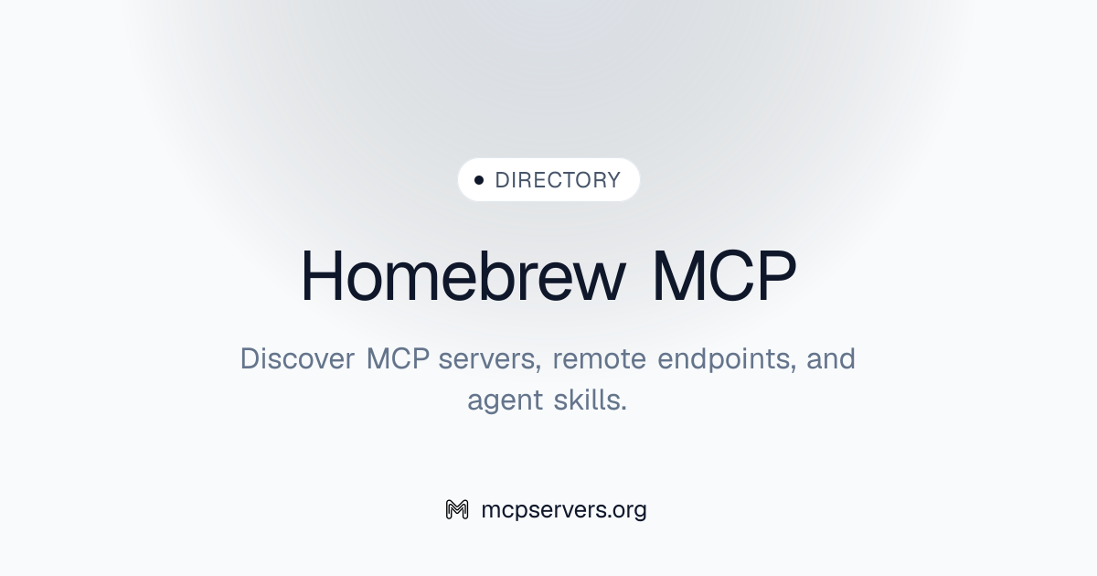 Homebrew MCP Server | Awesome MCP Servers