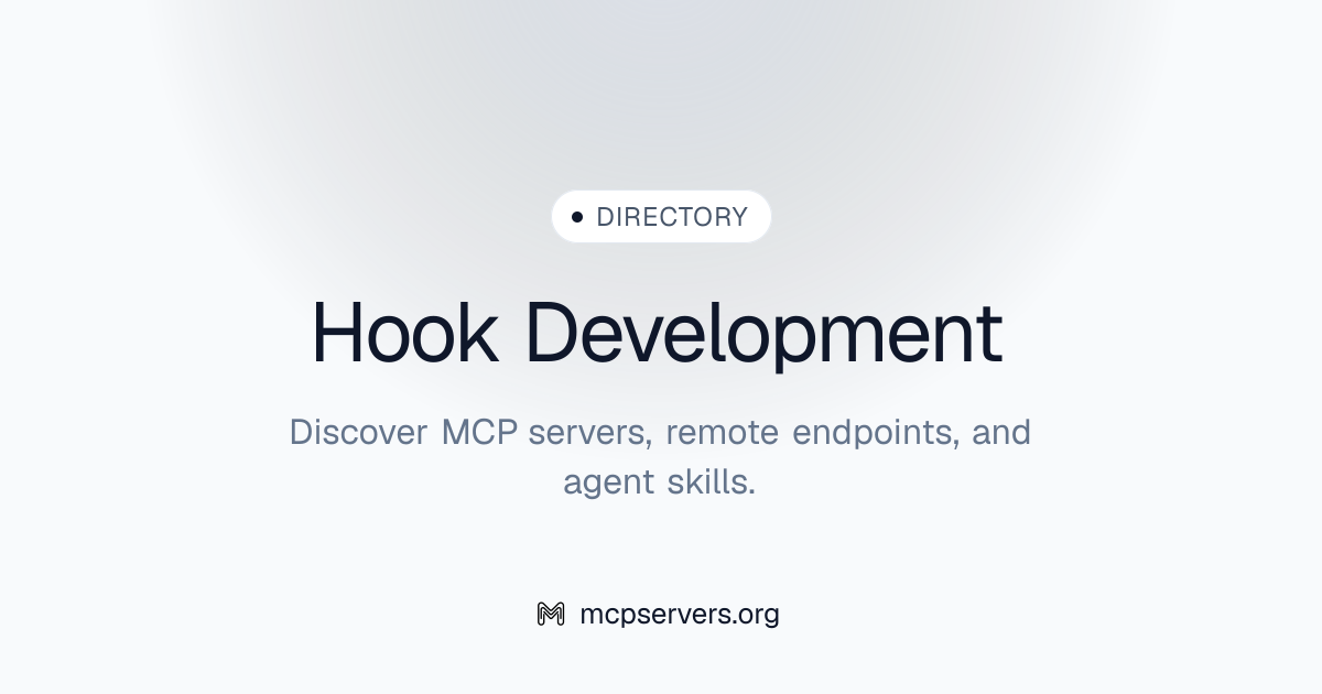 Hook Development | Agent Skills 资源库