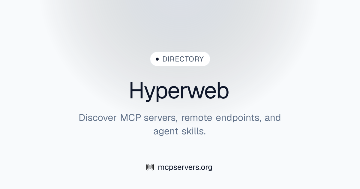Hyperweb MCP Server | Awesome MCP Servers