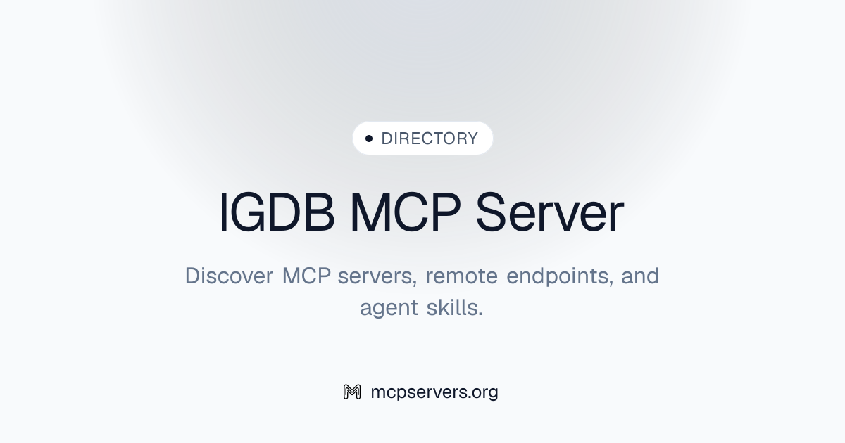 IGDB MCP Server | Awesome MCP Servers