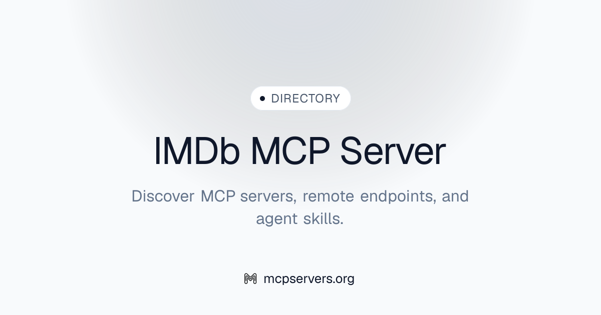Imdb MCP Server | Awesome MCP Servers