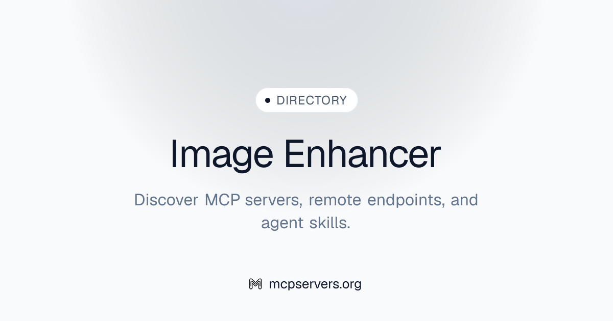 Image Enhancer | Agent Skills Library