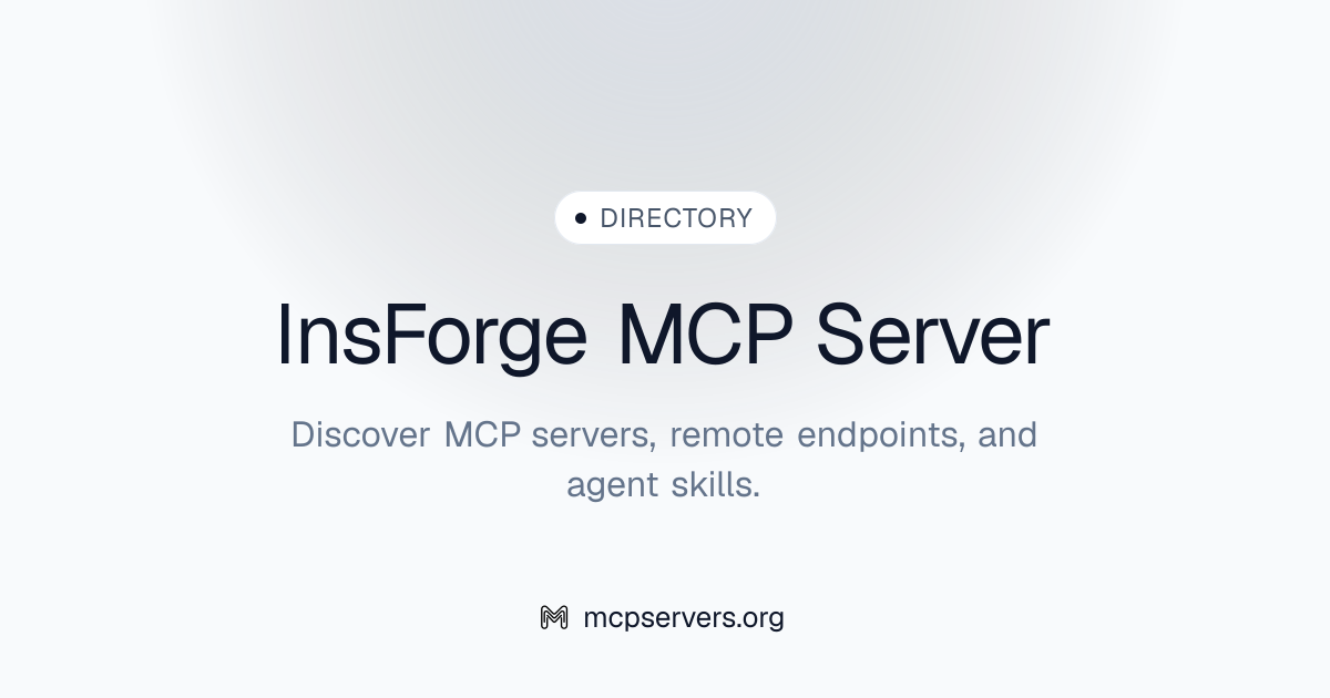 Ins Forge MCP Server | Awesome MCP Servers