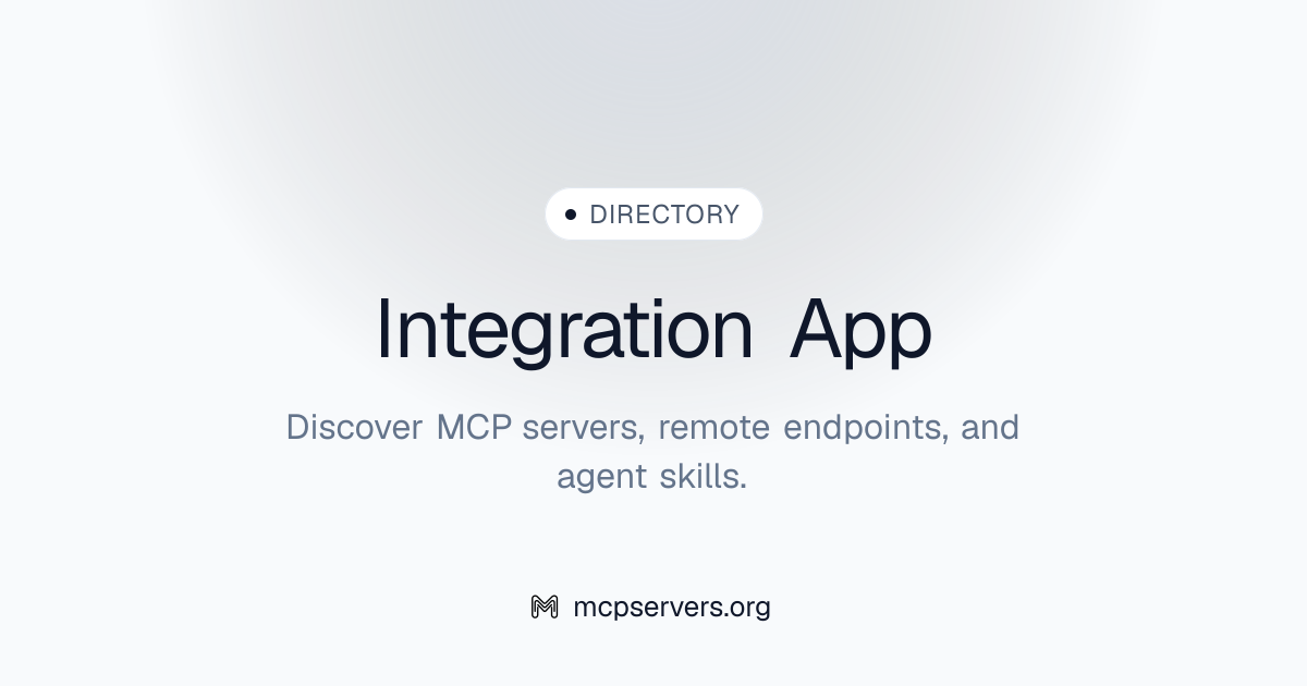Official Integration App MCP Server | Awesome MCP Servers