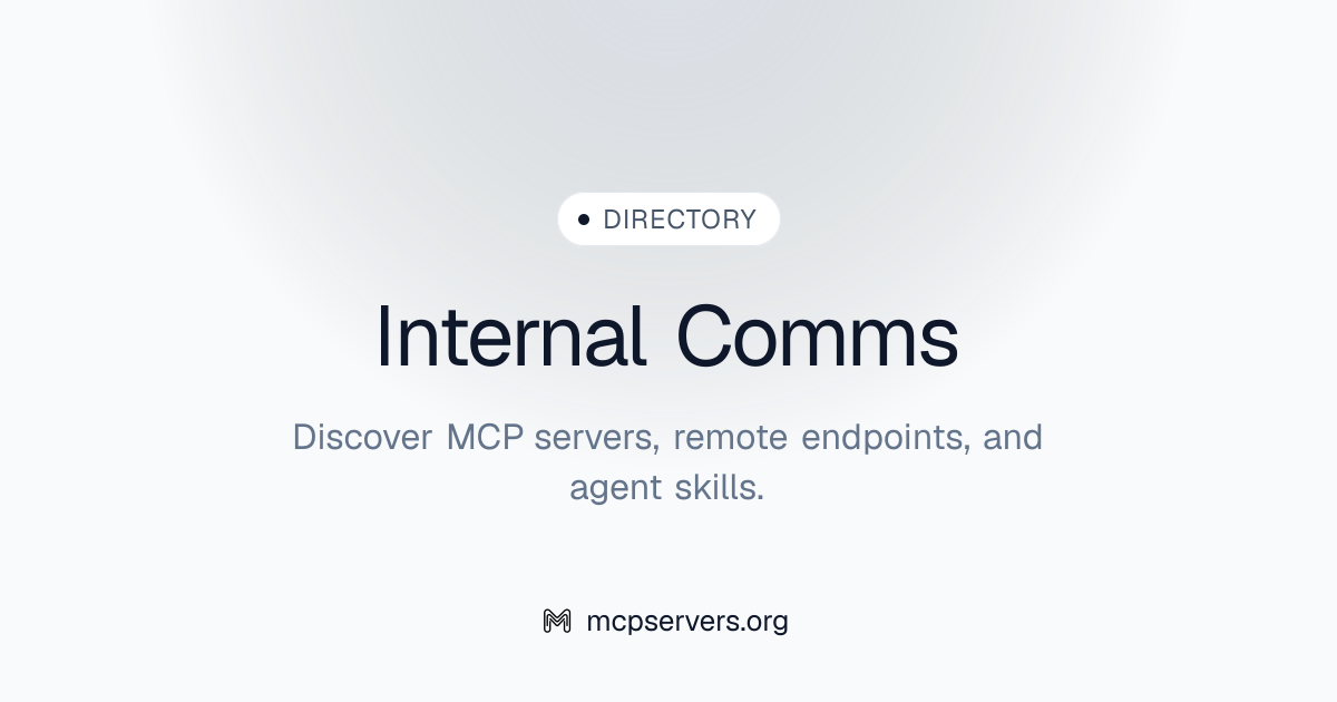 Internal Comms | Agent Skills Library