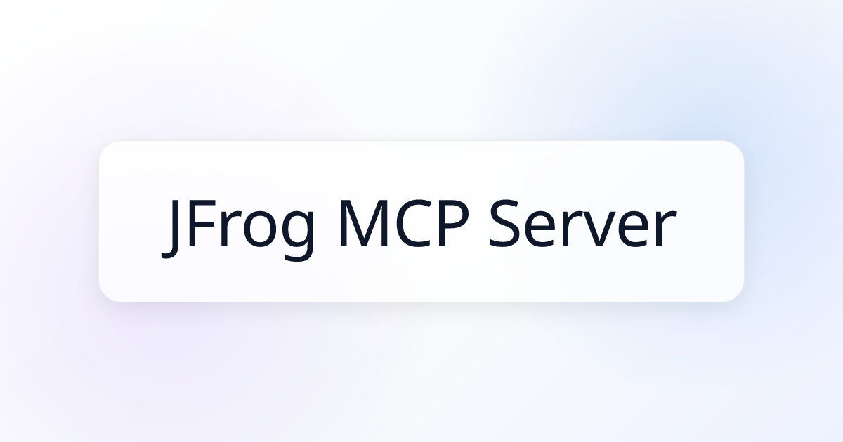 JFrog MCP Server | Awesome MCP Servers
