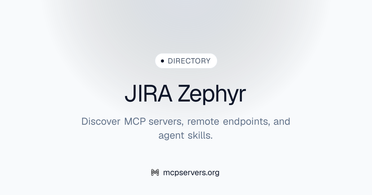 JIRA Zephyr MCP Server | Awesome MCP Servers