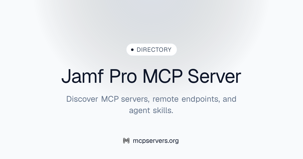 Jamf Pro MCP Server | Awesome MCP Servers