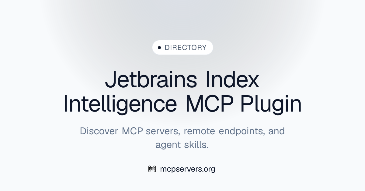 Jetbrains Index Intelligence Plugin MCP Server