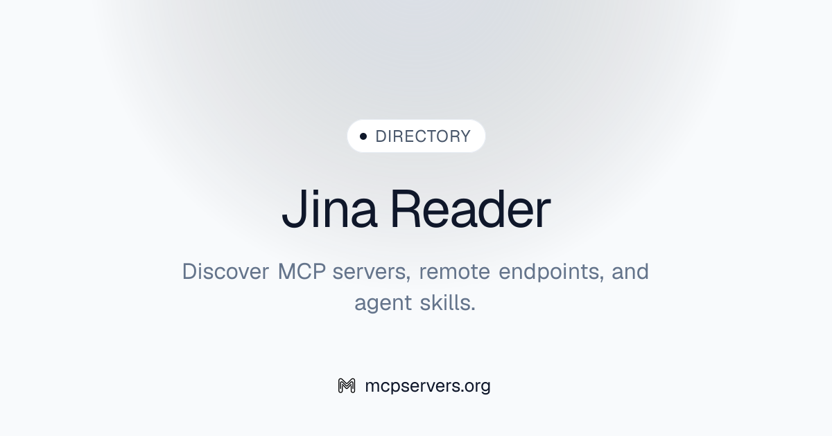 Jina Reader MCP Server | Awesome MCP Servers