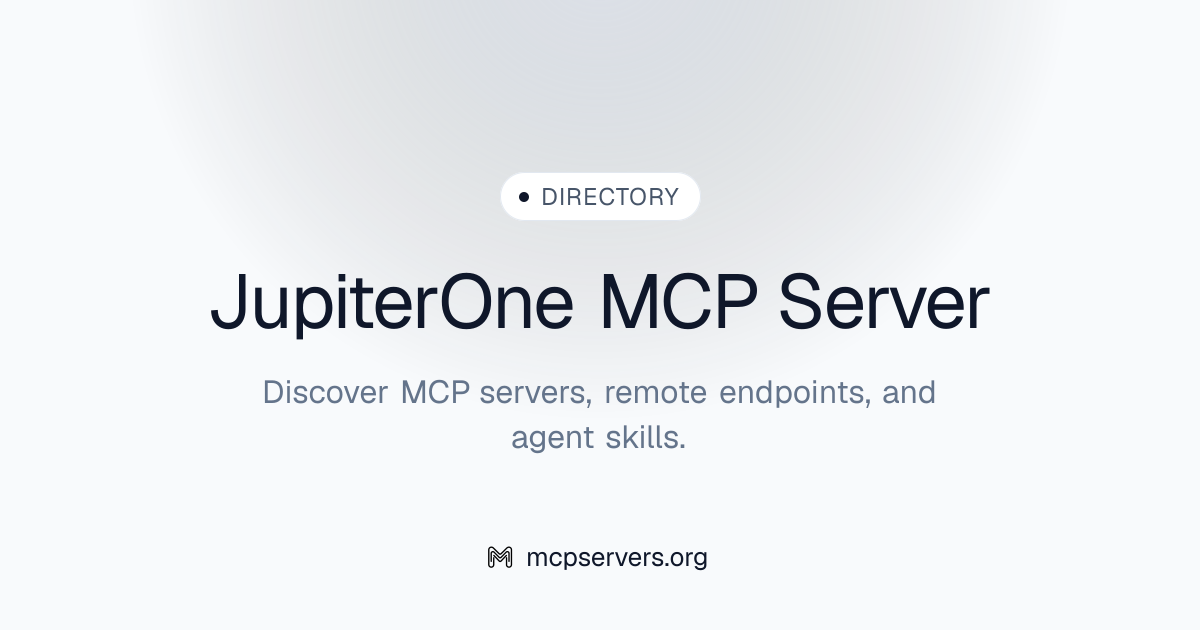 Jupiter One MCP Server | Awesome MCP Servers