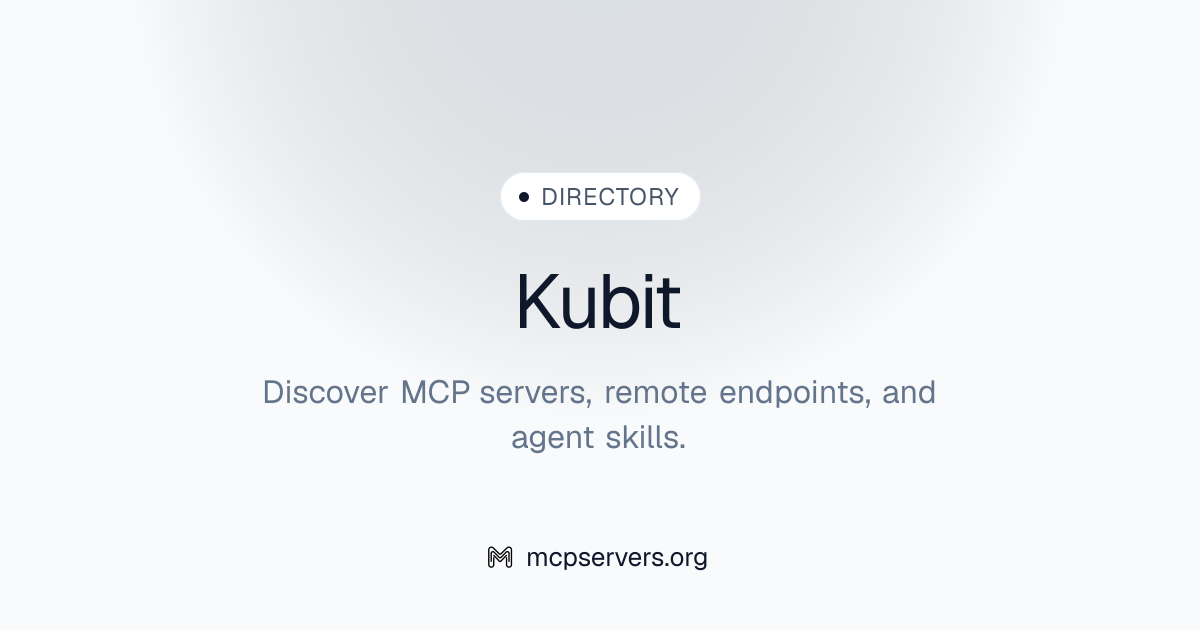 Official Kubit MCP Server | Awesome MCP Servers