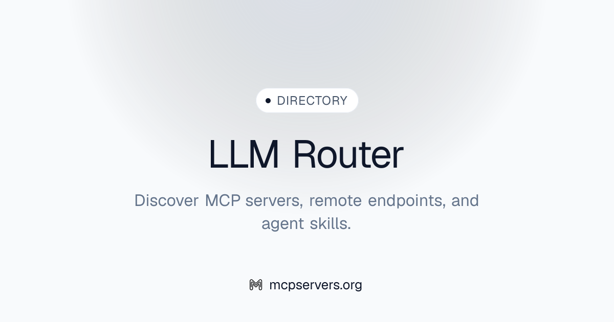 LLM Router MCP Server | Awesome MCP Servers