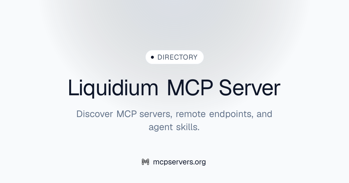 Liquidium MCP Server | Awesome MCP Servers