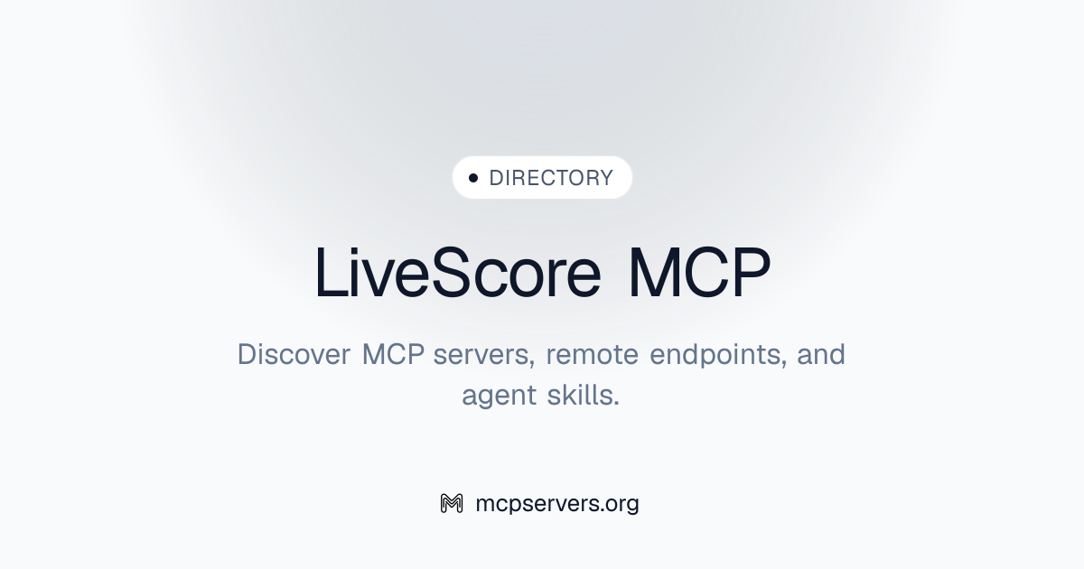 Live Score MCP Server | Awesome MCP Servers