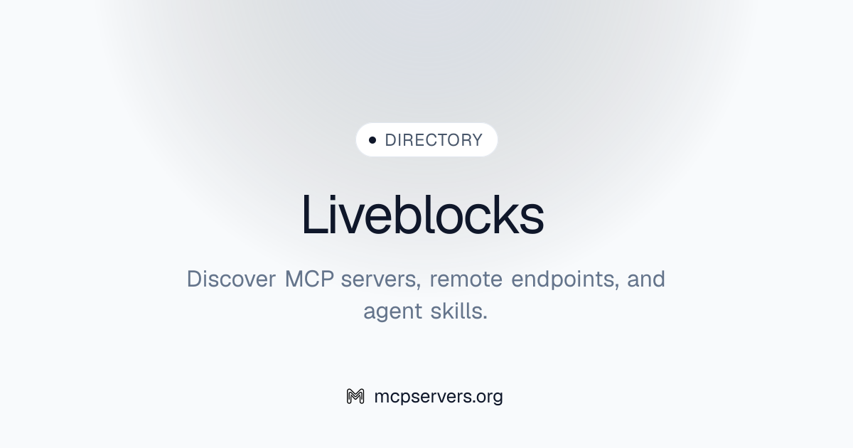 Liveblocks MCP Server | Awesome MCP Servers