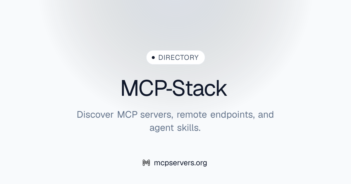 MCP‑Stack Server | Awesome MCP Servers