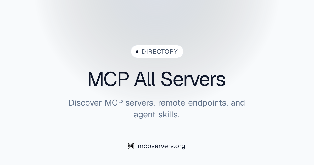 MCP All Servers Server | Awesome MCP Servers