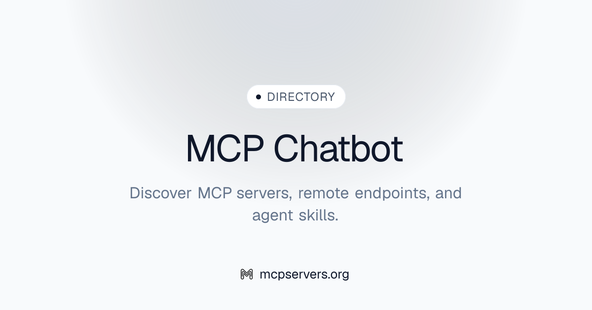 Chatbot MCP Server | Awesome MCP Servers