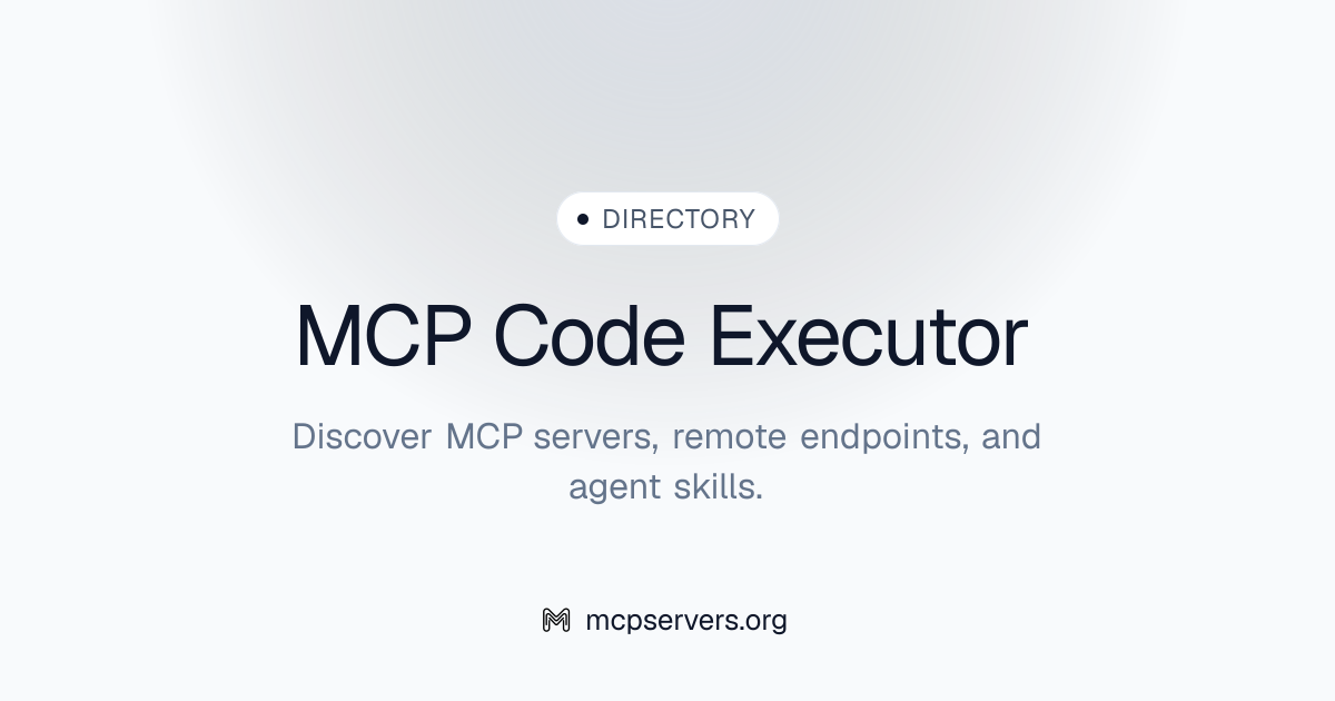 MCP Code Executor Server | Awesome MCP Servers