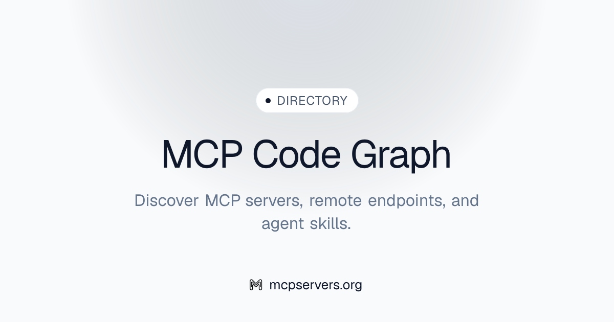 MCP Code Graph Server | Awesome MCP Servers