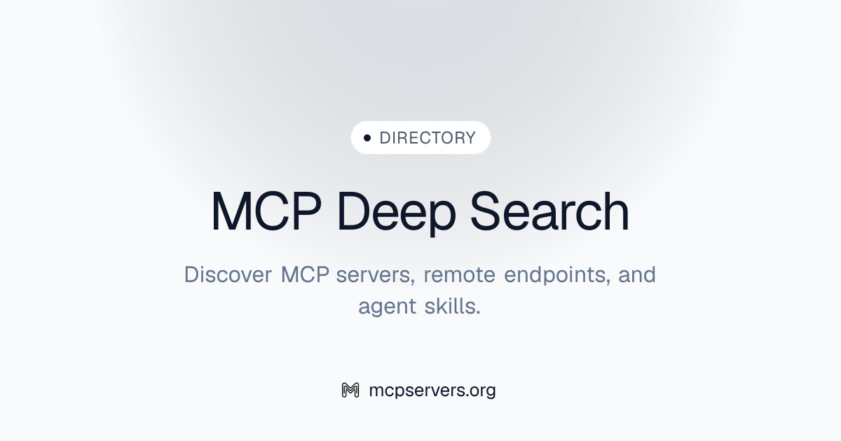 Deep Search MCP Server | Awesome MCP Servers