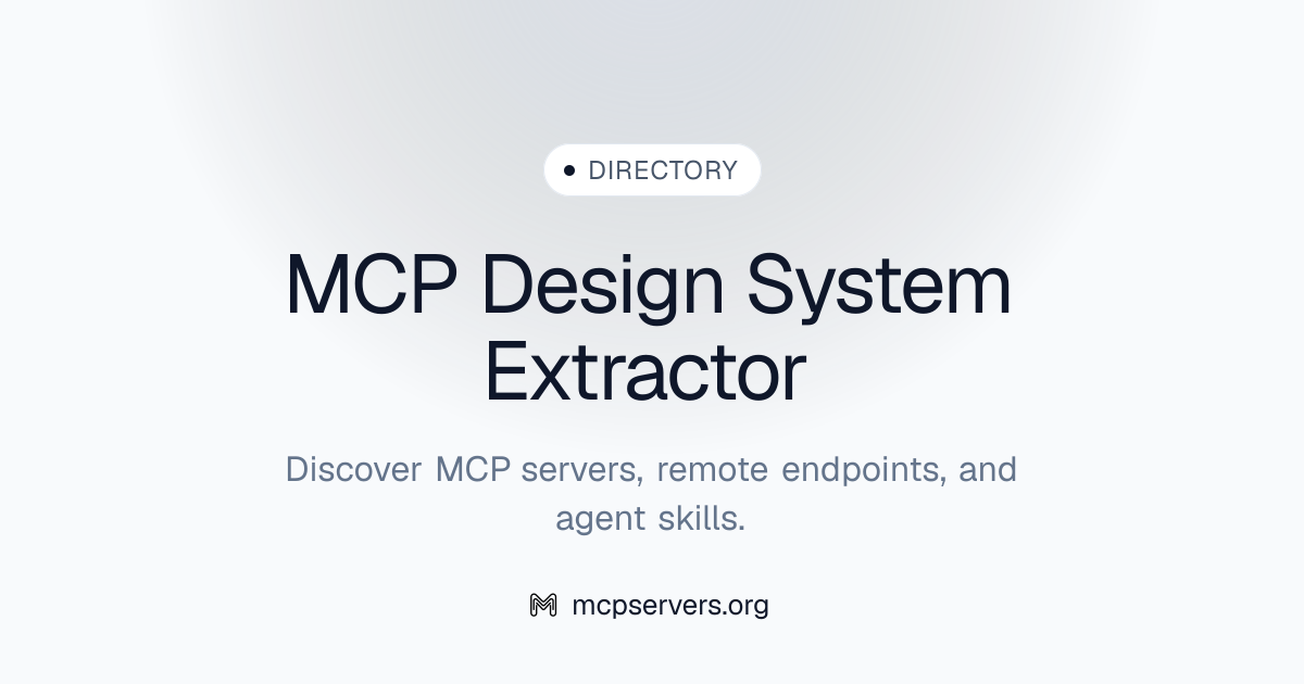 Design System Extractor MCP Server | Awesome MCP Servers