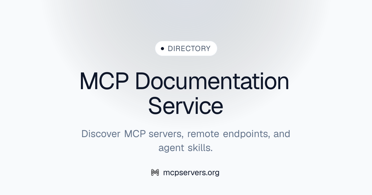 Documentation Service MCP Server | Awesome MCP Servers