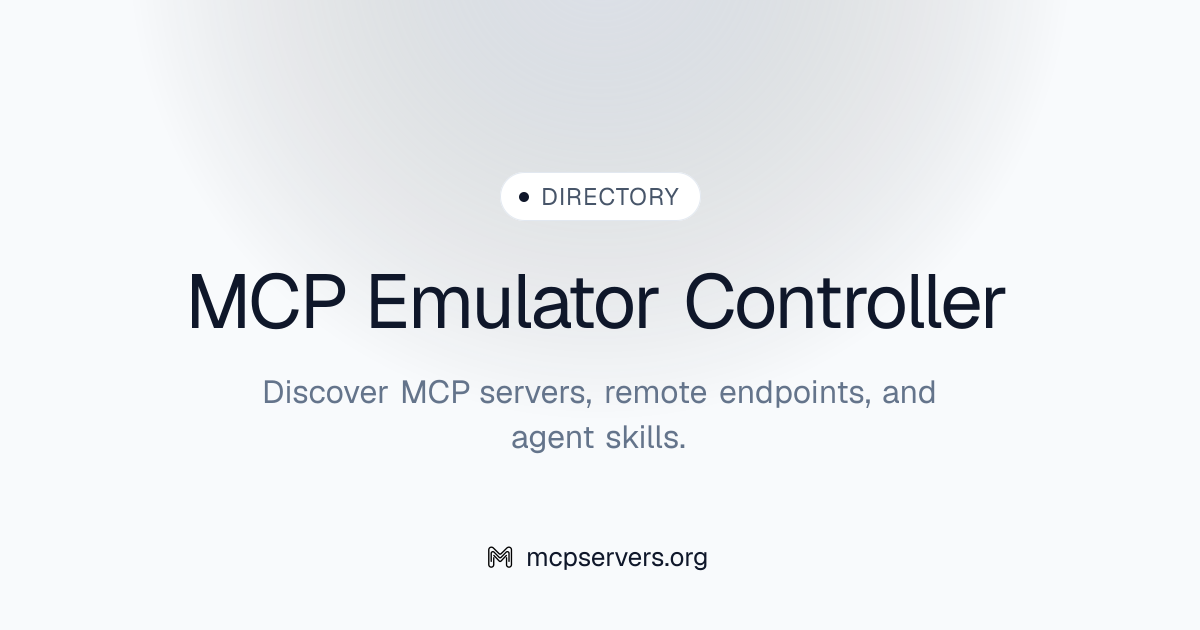 Emulator Controller MCP Server | Awesome MCP Servers