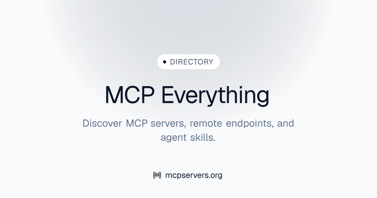 Everything MCP Server | Awesome MCP Servers