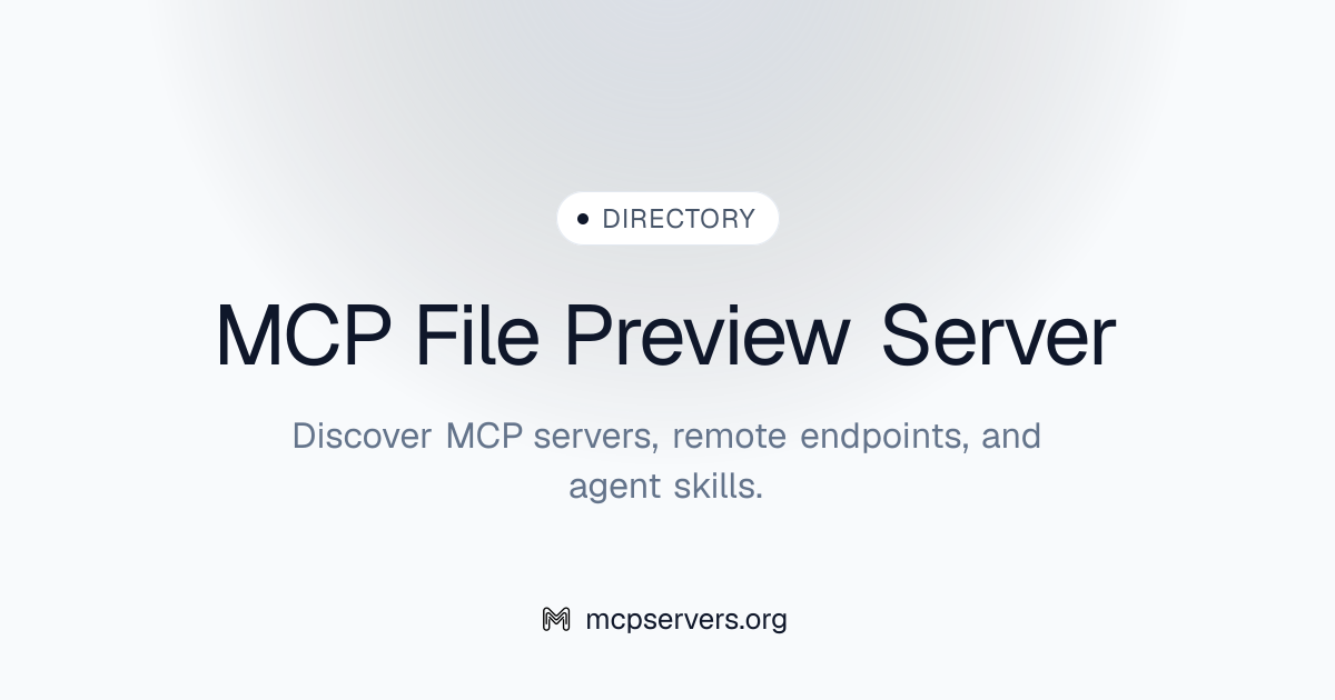 File Preview MCP Server | Awesome MCP Servers