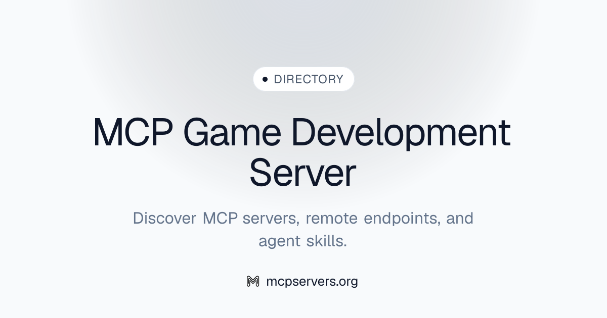 Game Development MCP Server | Awesome MCP Servers