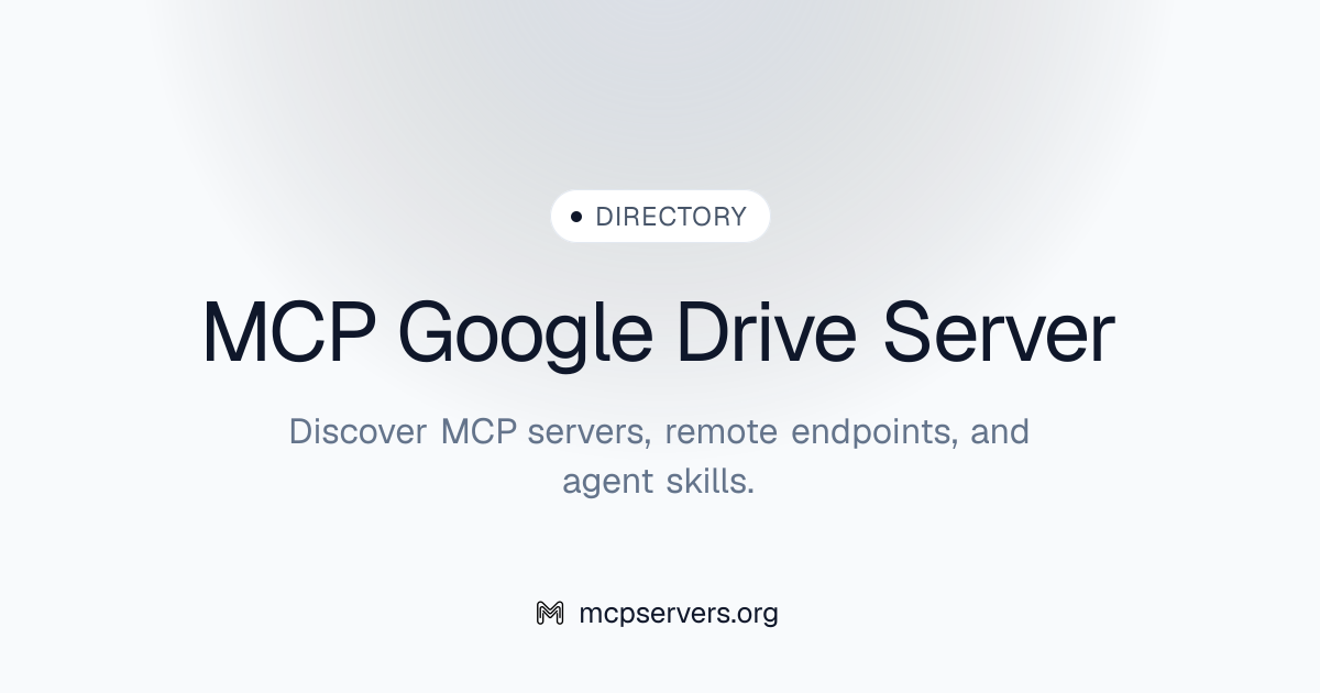 Google Drive MCP Server | Awesome MCP Servers