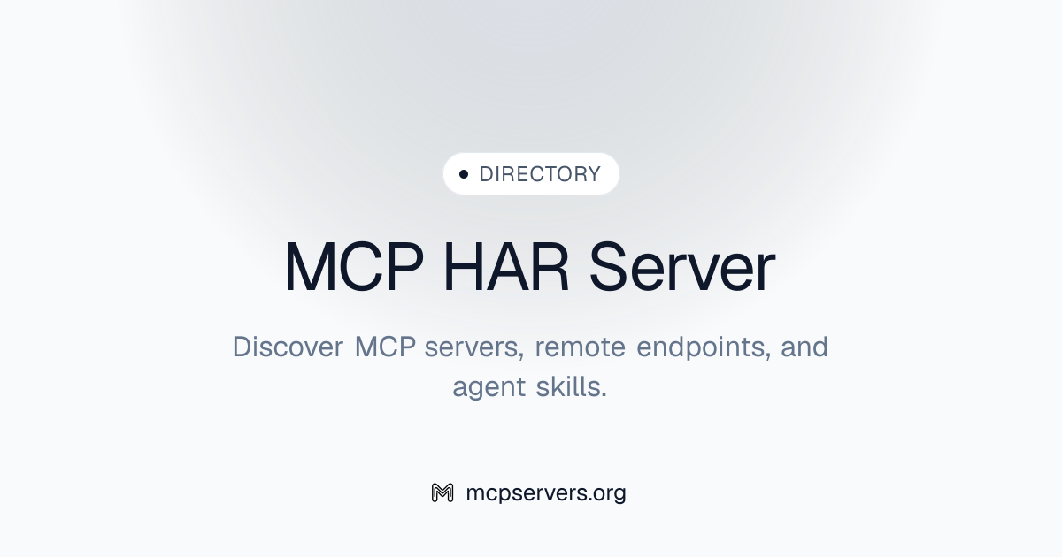 HAR MCP Server | Awesome MCP Servers
