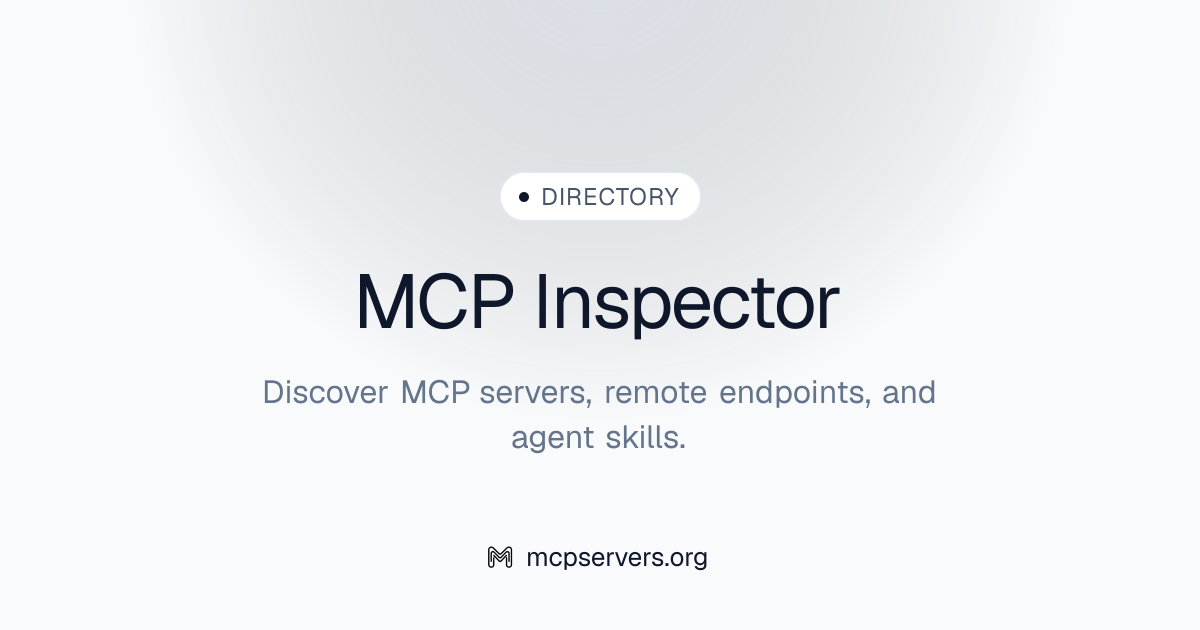 Inspector MCP Server | Awesome MCP Servers