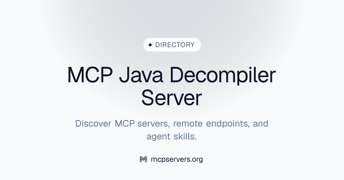 Java Decompiler MCP Server | Awesome MCP Servers