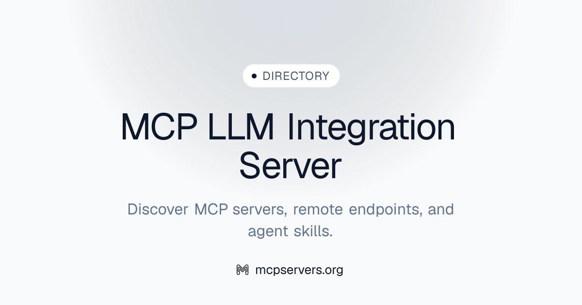 MCP LLM Integration Server Server | Awesome MCP Servers