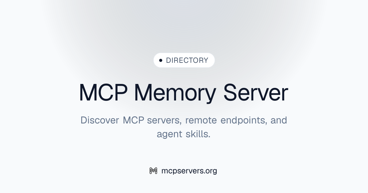 Memory MCP Server | Awesome MCP Servers