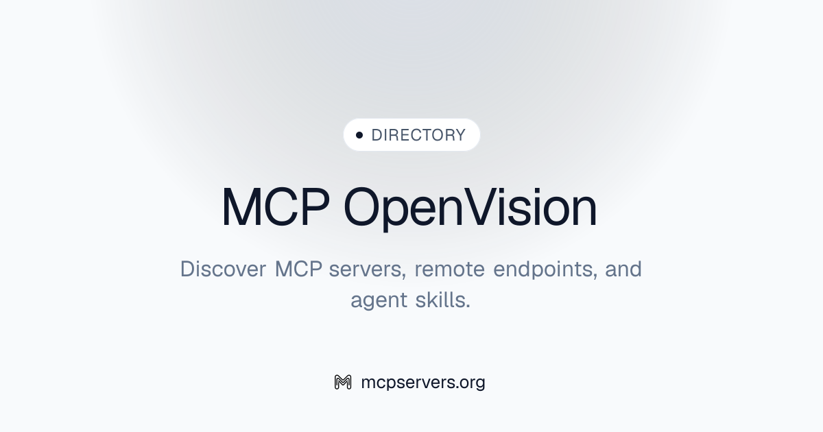 MCP OpenVision Server | Awesome MCP Servers