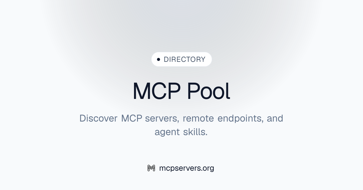 Pool MCP Server | Awesome MCP Servers
