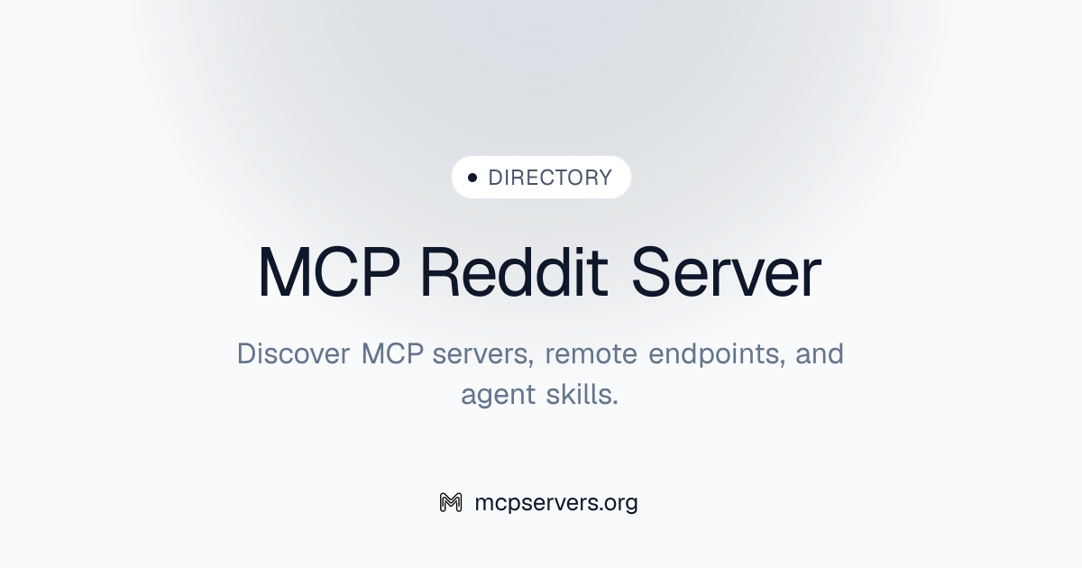 Reddit MCP Server | Awesome MCP Servers