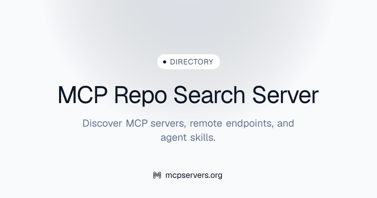 Repo Search MCP Server | Awesome MCP Servers