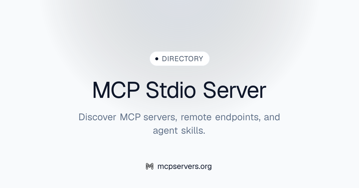 Stdio MCP Server | Awesome MCP Servers
