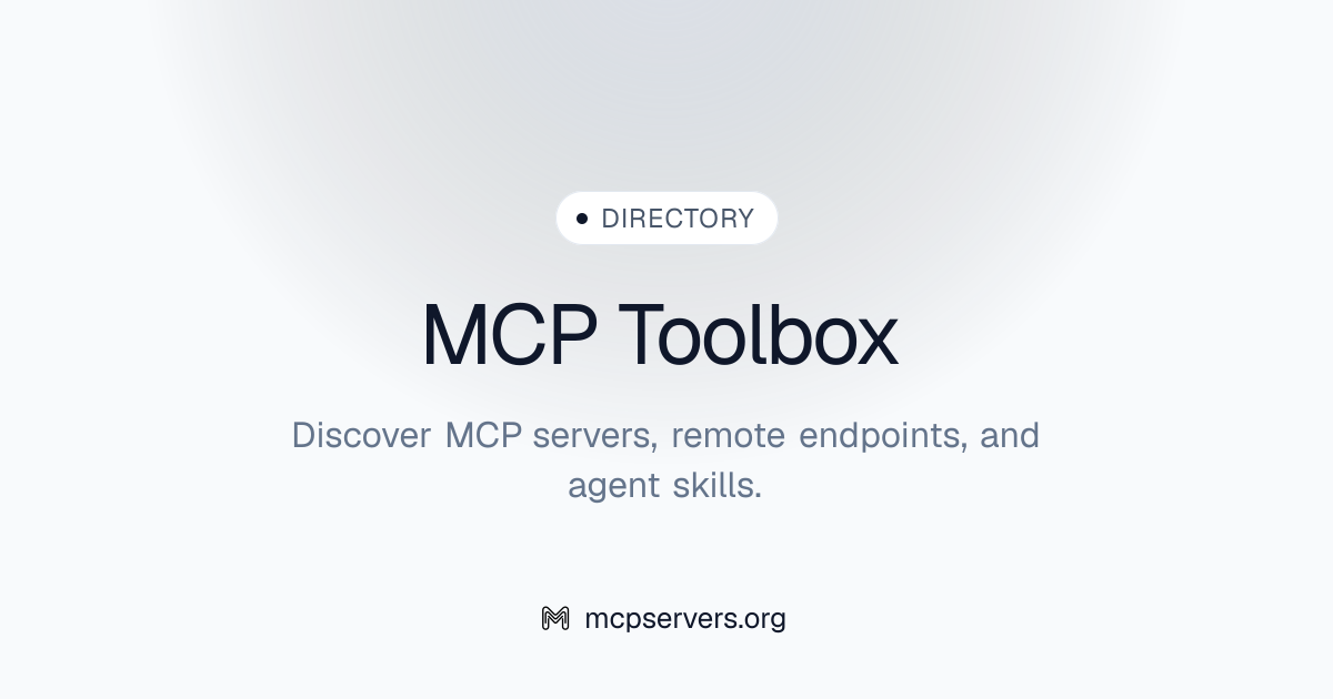 Toolbox MCP Server | Awesome MCP Servers