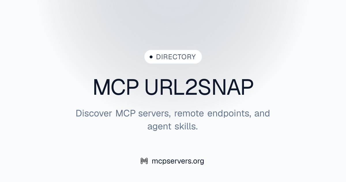 URL2 SNAP MCP Server | Awesome MCP Servers