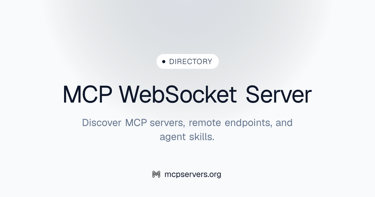 Web Socket MCP Server | Awesome MCP Servers