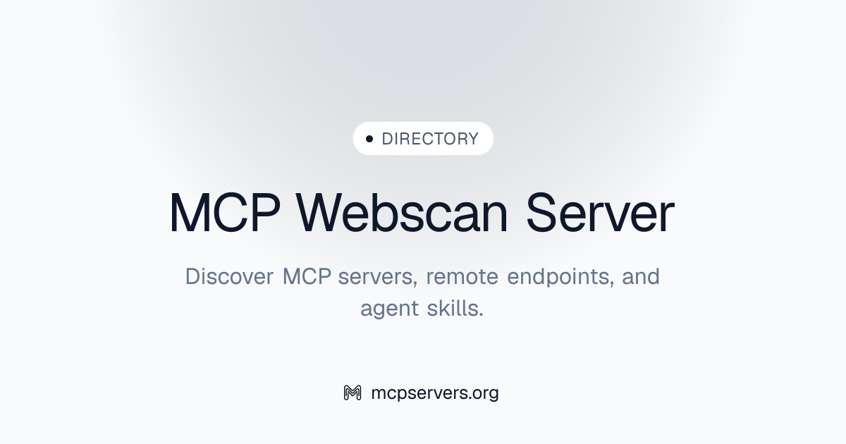 Webscan MCP Server | Awesome MCP Servers