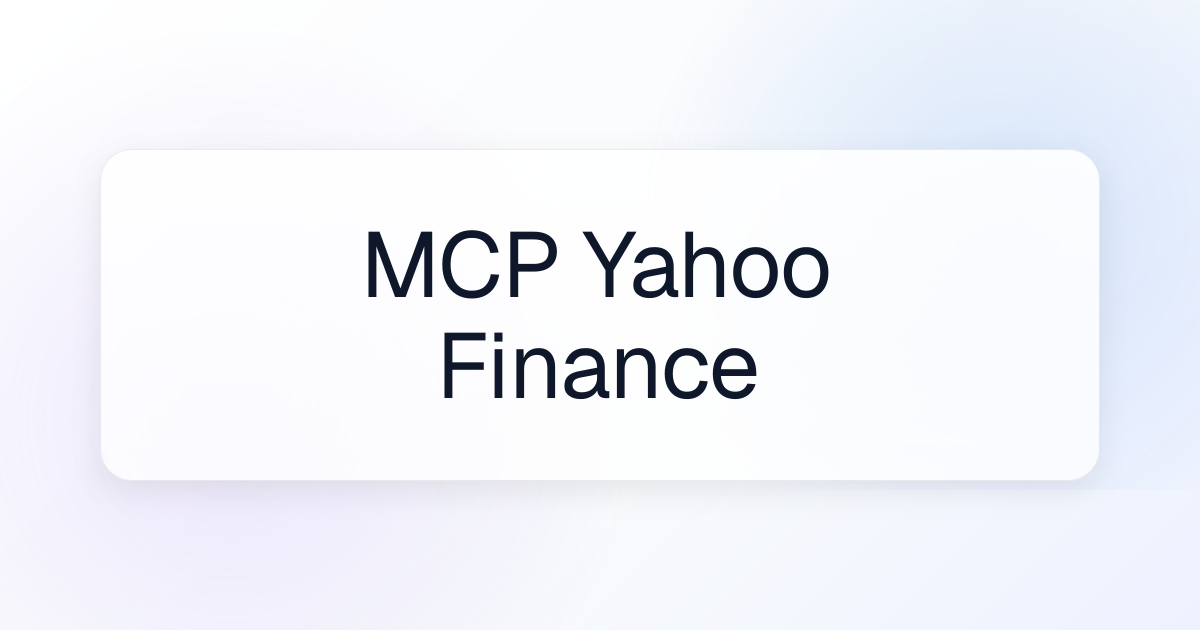Yahoo Finance MCP Server | Awesome MCP Servers