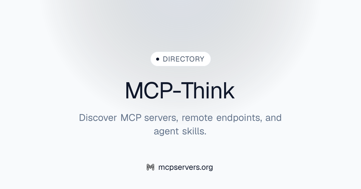 Think MCP Server | Awesome MCP Servers