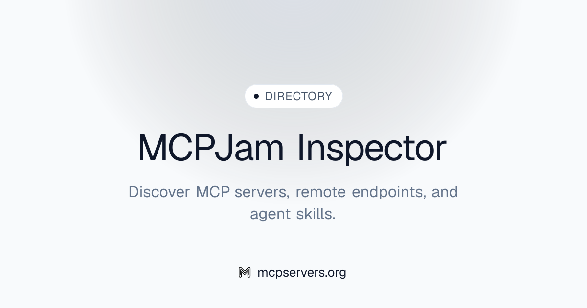 Mcpjam Inspector MCP Server | Awesome MCP Servers